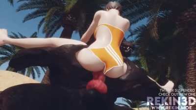 Tracer Split Fucked by werewolf (Sound Update) (Rekin3D) [Overwatch]