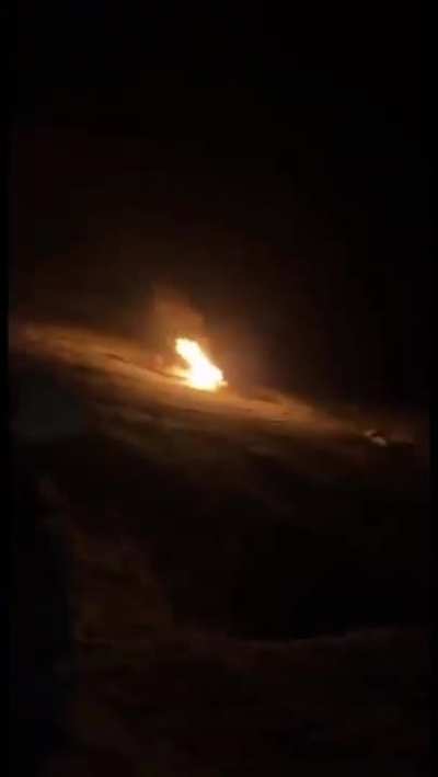 A propane tank flies after being shot!