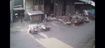 This is why you NEVER strike an arc on the gas tank. That&rsquo;s welding 101.