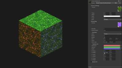 SeamlessShader: Hexagon tabanlı UV kullanan, shader graph tabanlı bir shader; non-seamless dokuları seamless g&ouml;r&uuml;n&uuml;ml&uuml; dokulara d&ouml;n&uuml;şt&uuml;r&uuml;r.