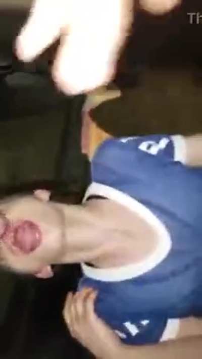 Deepthroat in a tight space&hellip; no room to pull back
