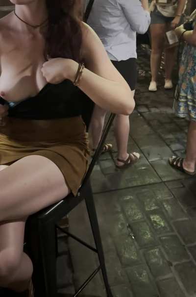 Would you play with my tits in public
