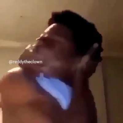 Guy broke his own neck.