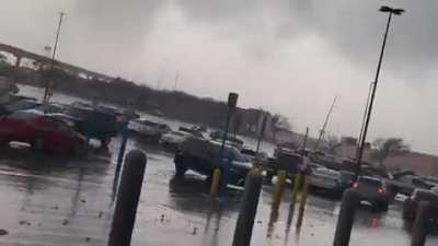 People caught in a tornado in the parking lot of a WalMart in Round Rock, Texas