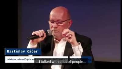 "Fighters of Slovak National Uprising would vomit had they seen you!", said Slovak Foreign Minister to pro-russian hecklers during a heated public debate about the war in Ukraine