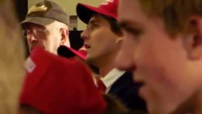 Trump gets heckled after using the same old talking points for the 100th time