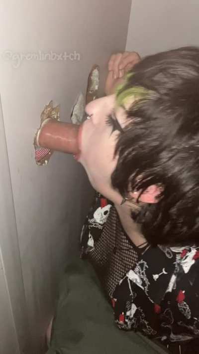 Drooling all over my bf’s leg while I suck this random dude off