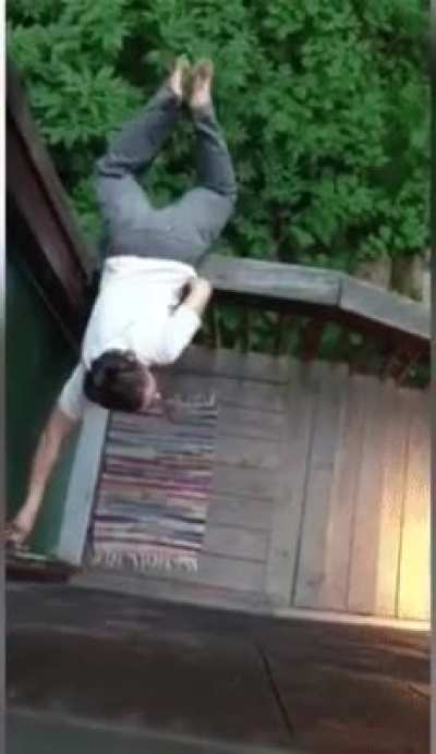 Trying to cautiously open to door