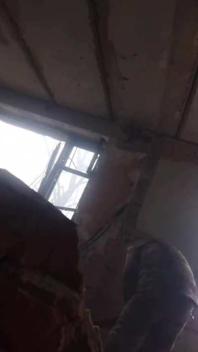 Footage from a Ukrainian soldier showing them defending against incoming Russian fire