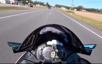 truck tries to run motorcycle over and then speeds over 100 mph. And then...