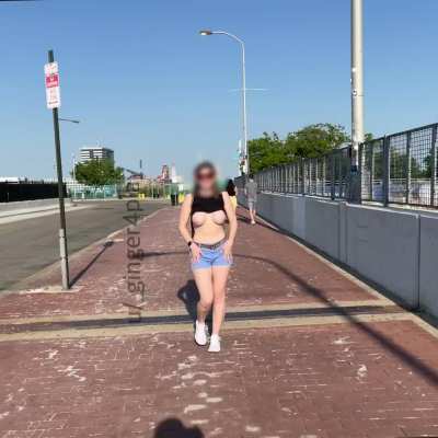 Never know who you may run into on a casual stroll about the park [GIF]