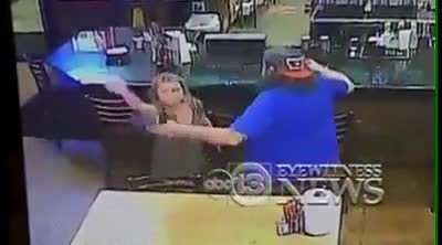 Casual encounter at restaurant