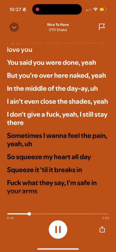 is it just more or did she use to say &ldquo;fuck&rdquo; differently at this part?