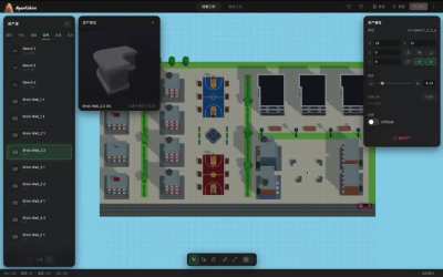 Built a browser-based town map editor with Three.js + vanilla TS