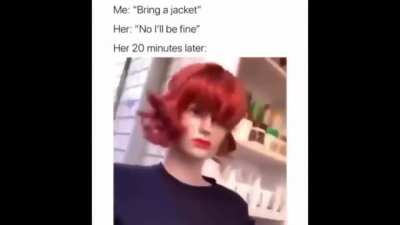 I ain't giving my jacket