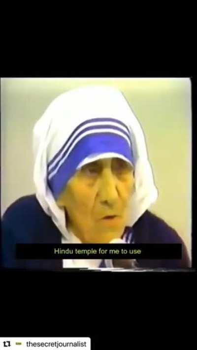[RARE FOOTAGE] Mother Teresa c&oacute;nverted 29,000 Dyįng Hindus in Kolkata from one shelter house in 40 yrs and one of the Biggest TempIe parts were given to her where she Baptised them before their dėath. She used to call it a special ticket for St. Peter to 