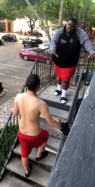 Fighting someone who has the highground.
