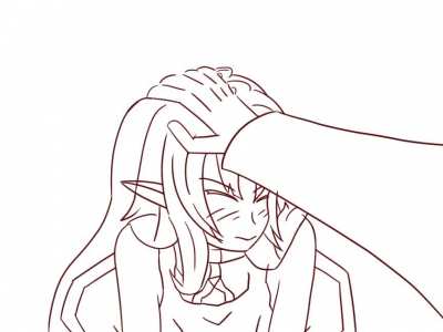 An update to my previous post, Dokutah giving Myrtle head pats v2