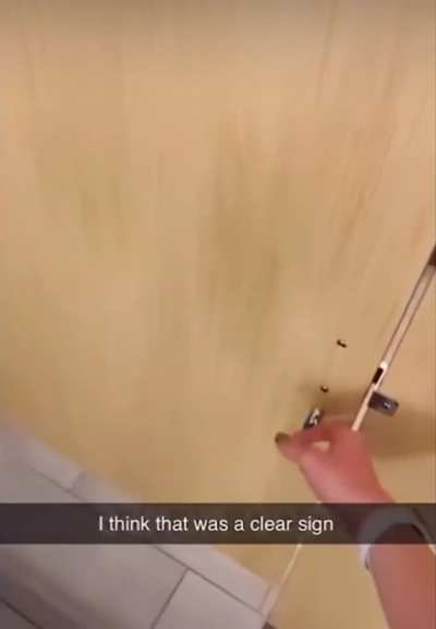 Haunted bathroom door.