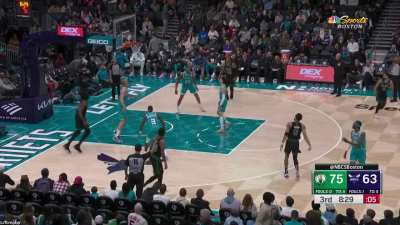 [Highlight] Jayson Tatum gets Jalen McDaniels hoppin up and down as he casually drains a triple