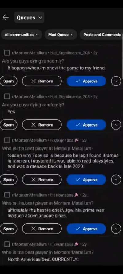 When you dont check the mod queue for 3 years