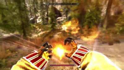 Skyrim in a nutshell (I had 8 different things attack me in under a minute)