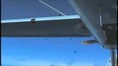 Video from the Americans. Russian Su-27 and American MQ9 Reaper reconnaissance drone over the Black Sea, March 2023.