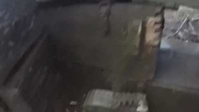 (summer 2016, Ukraine) Helmet Cam Footage of Ukrainian Soldiers from 43 battalion "Patriot" During Firefight on the Frontline in Zaitseve town.