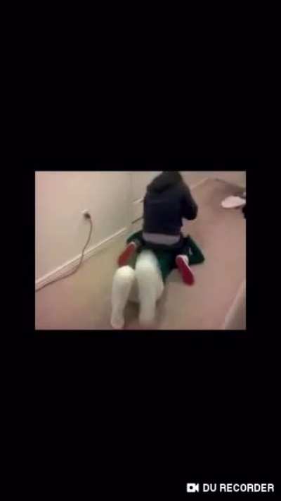 Girl gets slapped up and her face humped during fight!