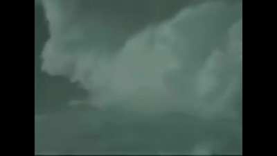 Surfing during a hurricane