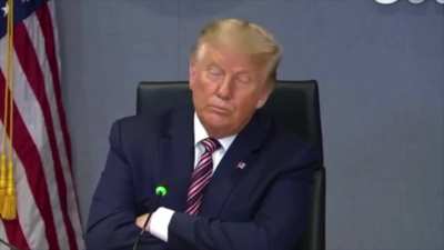 Trump can barely bring himself to pretend to listen to FEMA officials