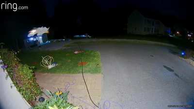 my neighbor had a little firework mishap