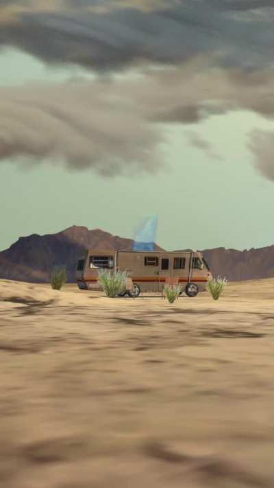 [OC] Desert Lab ⛺🧪 &mdash; A low poly Breaking Bad tribute [Eevee]