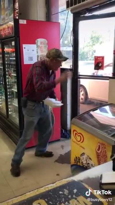 This man unleashing a battle cry