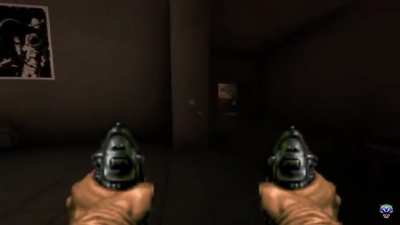 Joel checks the bathroom