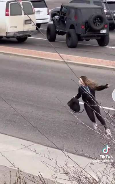 Woman hits 2 cars and then takes off running