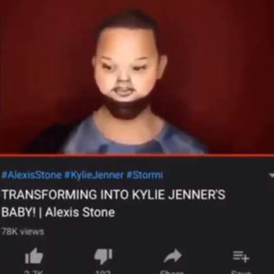 Transforming into Kylie Jenner’s baby