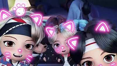 It looks like they are taking a selfie with the cover screen💜