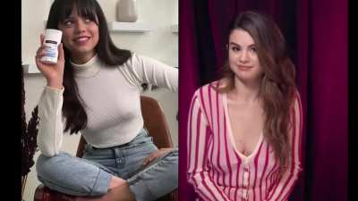 Braless Battle: Jenna Ortega vs Selena Gomez