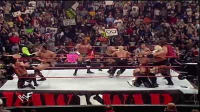 [wmv] Cactus Jack &amp;amp; ??? vs The Radicalz (Chris Benoit, Dean Malenko &amp;amp; Perry Saturn) &amp;amp; D-Generation X (Triple H &amp;amp; X-Pac) - Ten Person Tag Team Match - WWF RAW (Feb. 7, 2000)