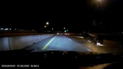 Car Flipped in the Middle of the highway.