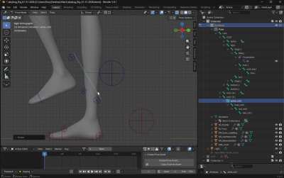 Foot Rig Controls not following the mesh