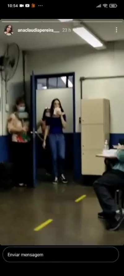 Teacher trying to scare student in Brazil