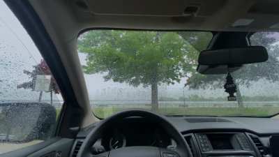 Enjoying a small rain storm