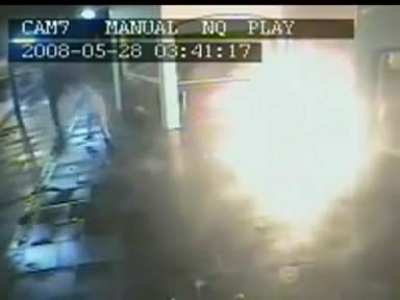 WCGW trying to throw a molotov cocktail at a pub.