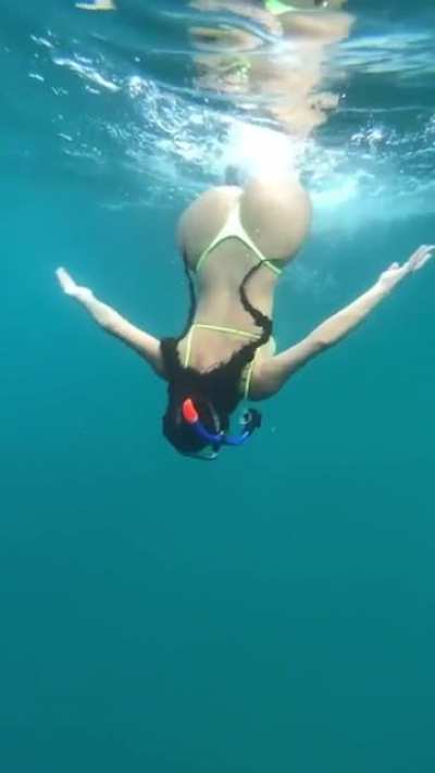 she is good at swimming