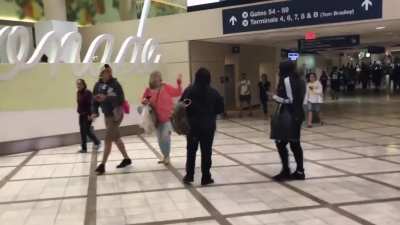 Woman in airport screams for help because she claims her headphones were stolen&hellip;