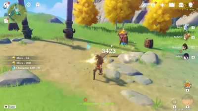 is this what you guys meant by 3rd NA sending enemies flying, that 4th attack cant hit?
