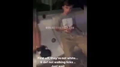 Cocky California crip at random party goes on fb live to try to set up a group of kids at the party to get robbed calling them “walking licks” slang for “easy target”. Turns out the kids were connected to Mexican mafia members who were at the same the par