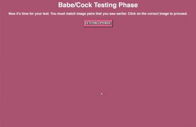 Not sure if you'd be interested, but I made a gender-swapping game that uses a BabeCock matching minigame to simulate your lost masculinity! (Link in comments)